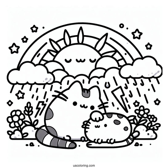 Adorable Pusheen And Stormy In The Sunshine