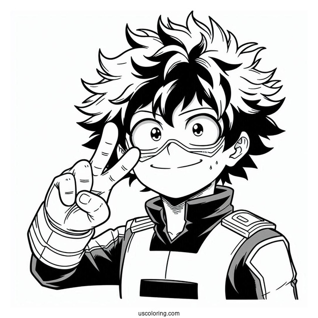 My Hero Academia Coloring Page Of Tsuyu Asui For Preschoolers