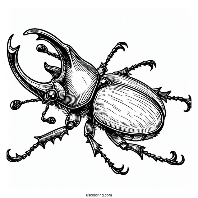 Eastern Hercules Beetle Coloring Page