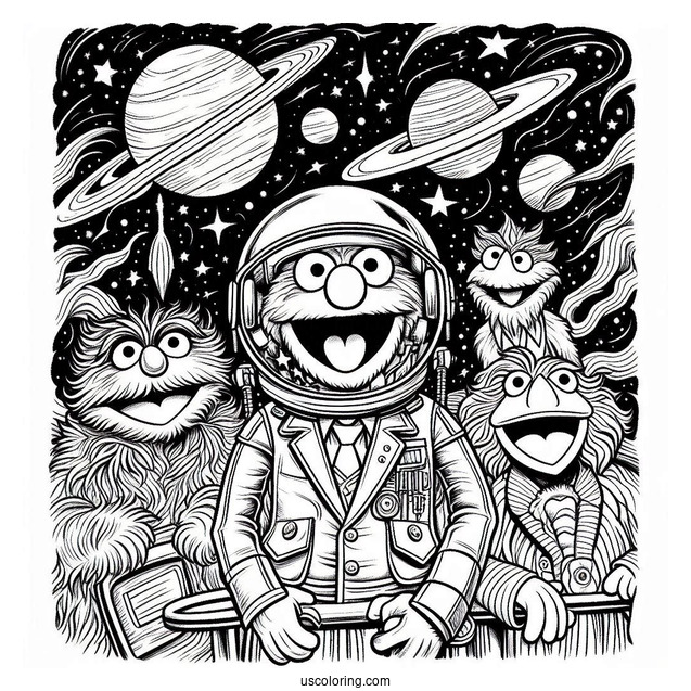 Muppets Coloring Page Of From Space Poster