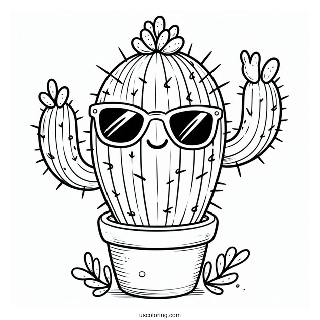 Cool Cactus Wearing Sunglasses