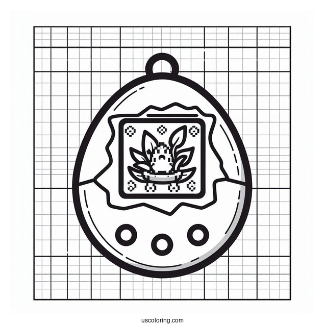 Tamagotchi Coloring Pages Game Console