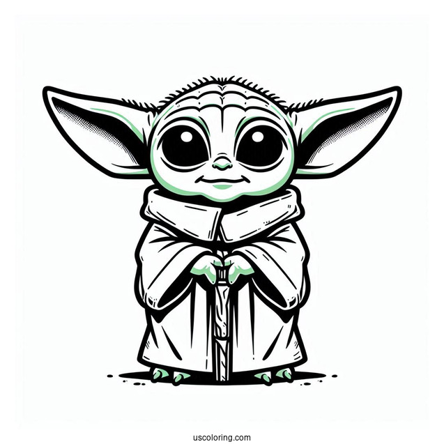 Lego Baby Yoda To Color