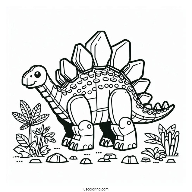 Lego Stegosaurus Coloring Page