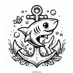 Anchor The Hammerhead Shark Coloring Page Finding Nemo