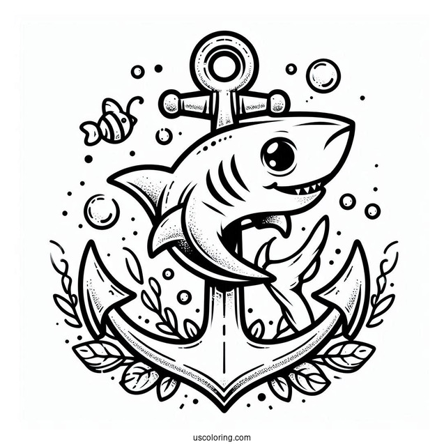 Anchor The Hammerhead Shark Coloring Page Finding Nemo