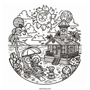 Summer From Rick And Morty Coloring Page