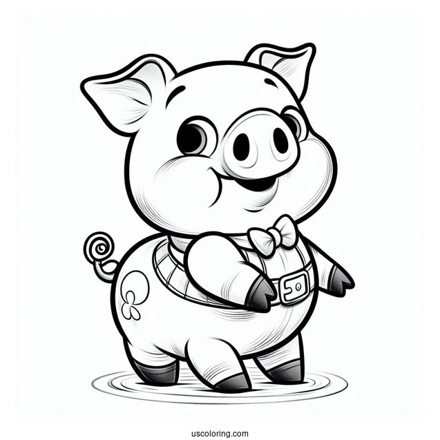 Hamm The Pig From Toy Story To Color