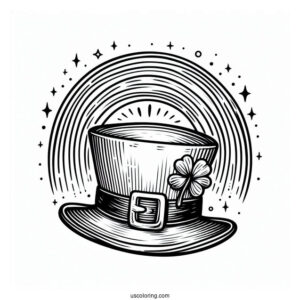 Leprechaun Hat With Full Circle Rainbow