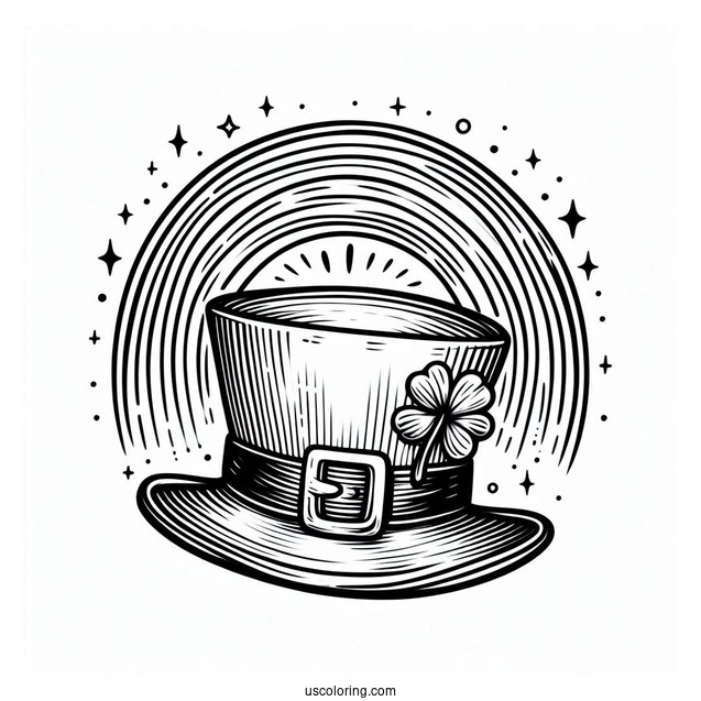 Leprechaun Hat With Full Circle Rainbow