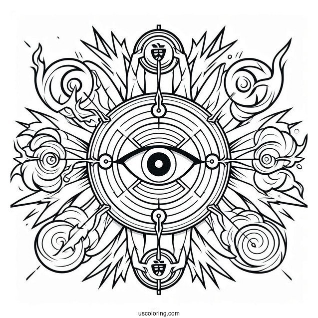 Naruto Coloring Page Of Kurama Chakra Mode