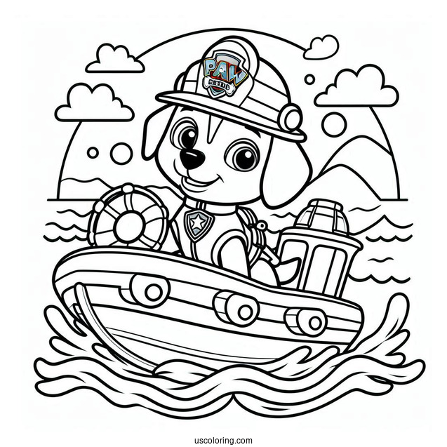 Paw Patrol Sea Rescue Coloring Page