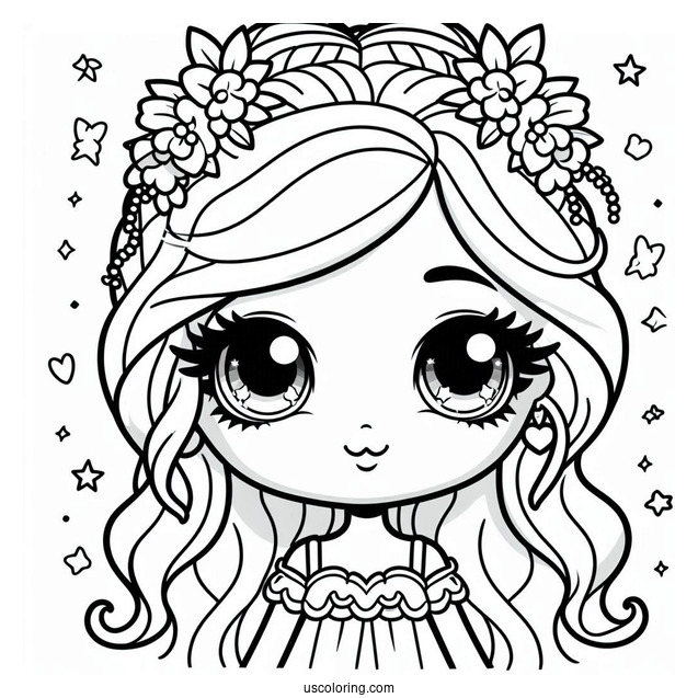 Kawaii Phoebe Bratz Coloring Page