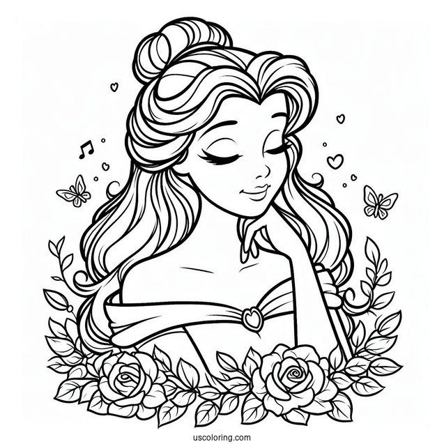 Princess Belle Coloring Sheet