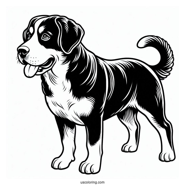 Simple Outline Of Greater Swiss Mountain Dog