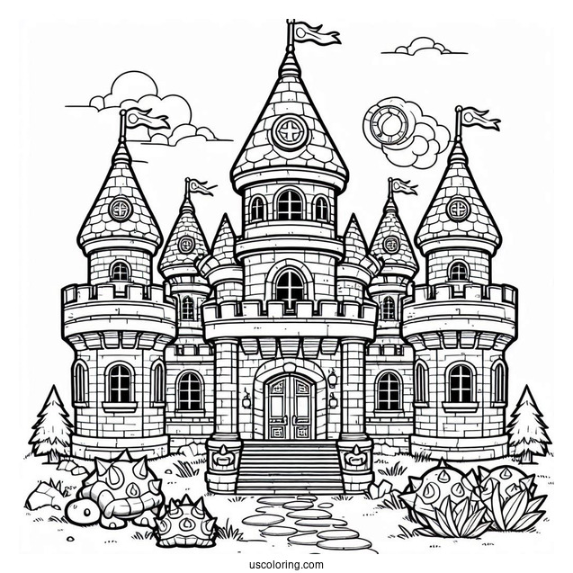 Bowsers Castle To Color