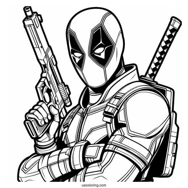 Fortnite Deadpool Coloring Sheet