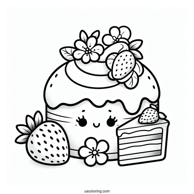 Strawberry Shortcake Coloring Page With Orange Blossom And Crepe