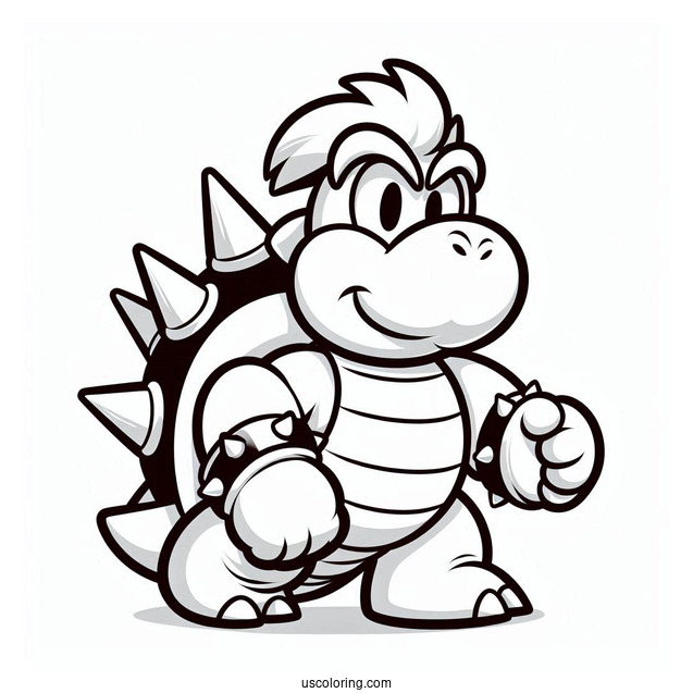 Bowser Coloring Sheet For Kids