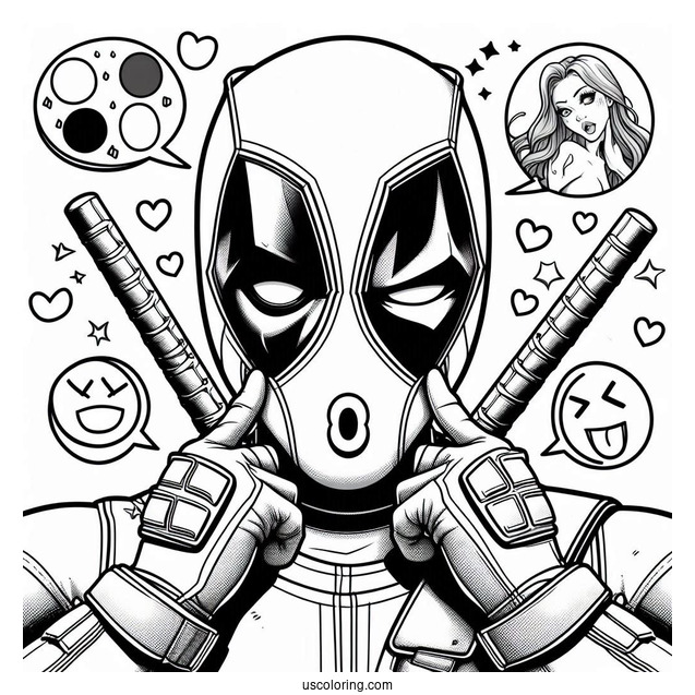 Deadpool Doing Naughty Pout Face