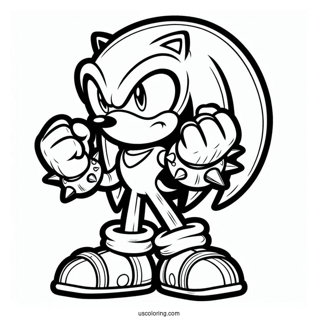 Knuckles From Sonic Coloring Sheet(1)