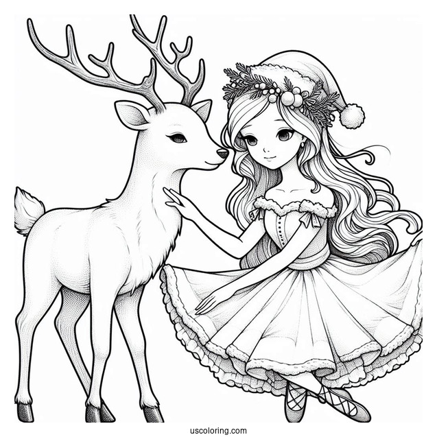 Santa Comforting Dancer The Reindeer