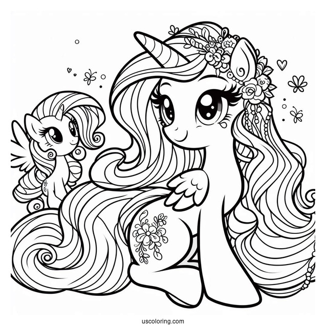 Simple Coloring Page of Equestria Girls Rarity