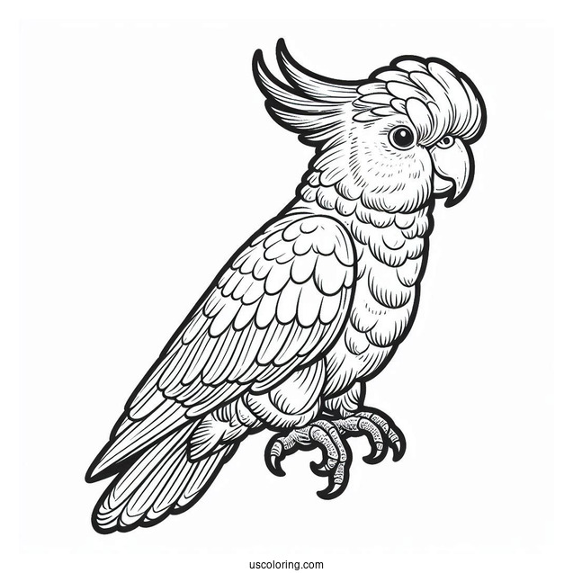 Cockatoo Parrot To Color