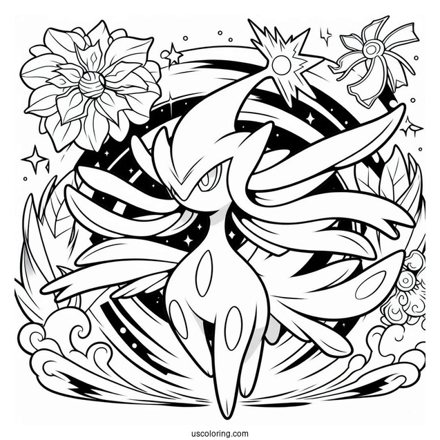 Simple Gardevoir Outline Coloring In For Kids