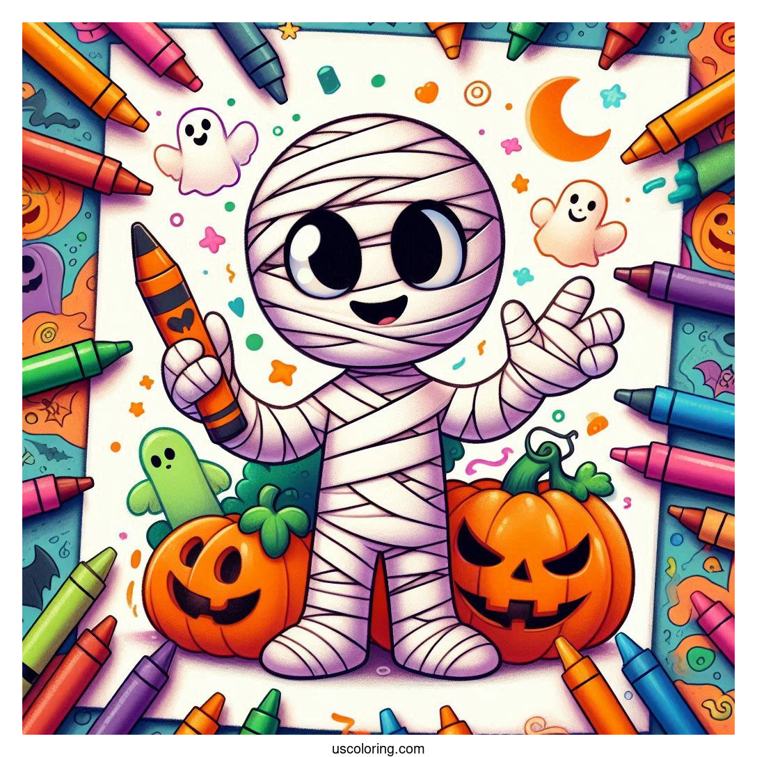 Mummy Coloring Pages Featured Image