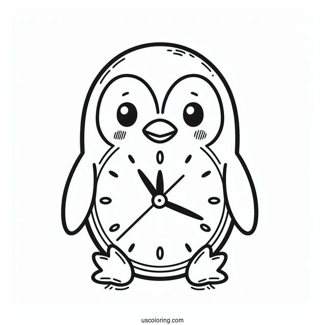 Penguin Shaped Clock