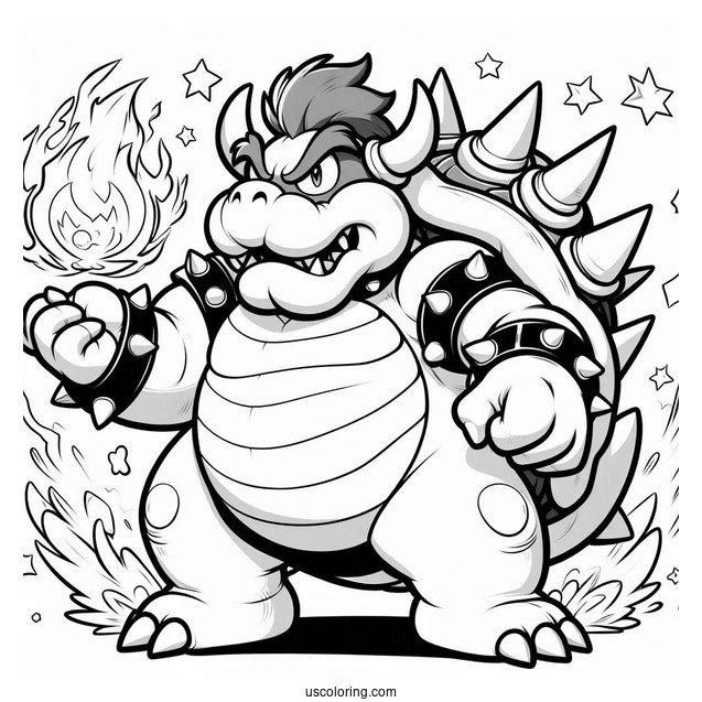 Giga Bowser Coloring Sheet
