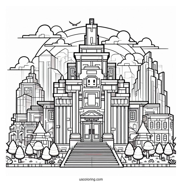 Roblox Minecraft Coloring Page For Kids