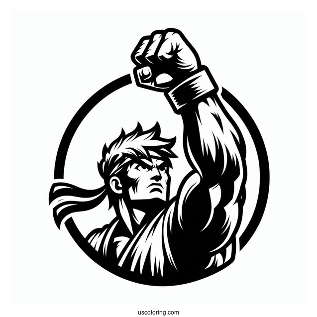Street Fighter Coloring Page Of Logo