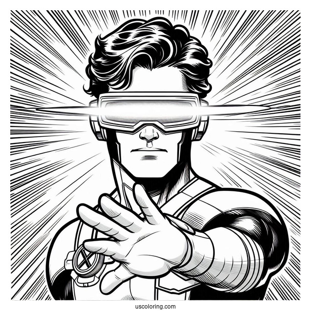 X-Men Cyclops Emitting Beams