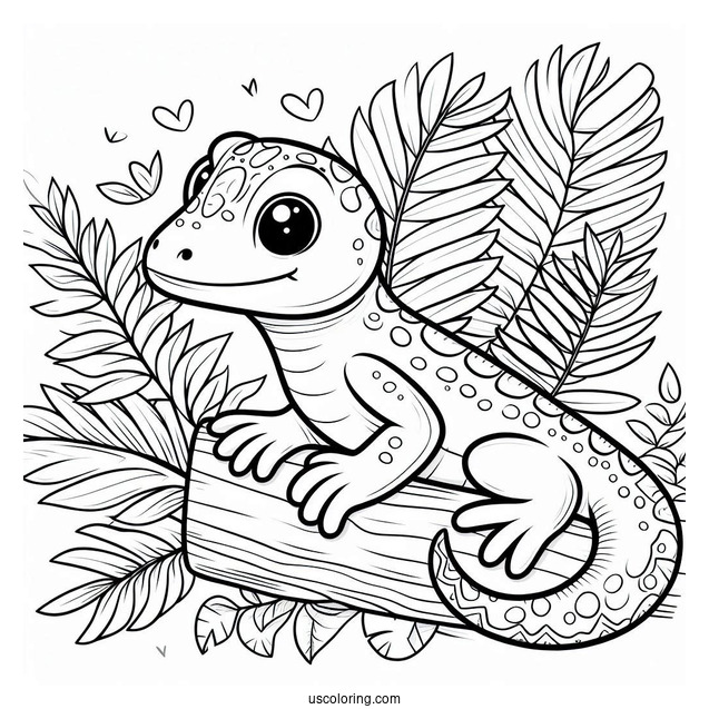 Lizard Coloring Page For Preschoolers