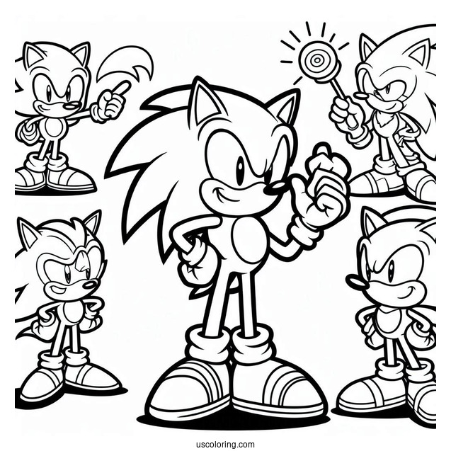 Sonic And Friends Coloring Page