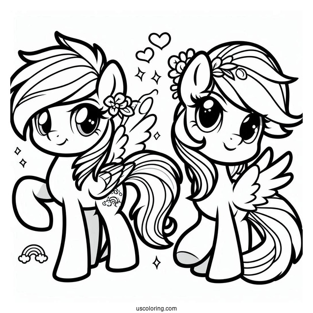 Simple Rainbow Dash Coloring Page For Kids