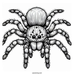 Himalayan Spider Coloring Sheet For Kids