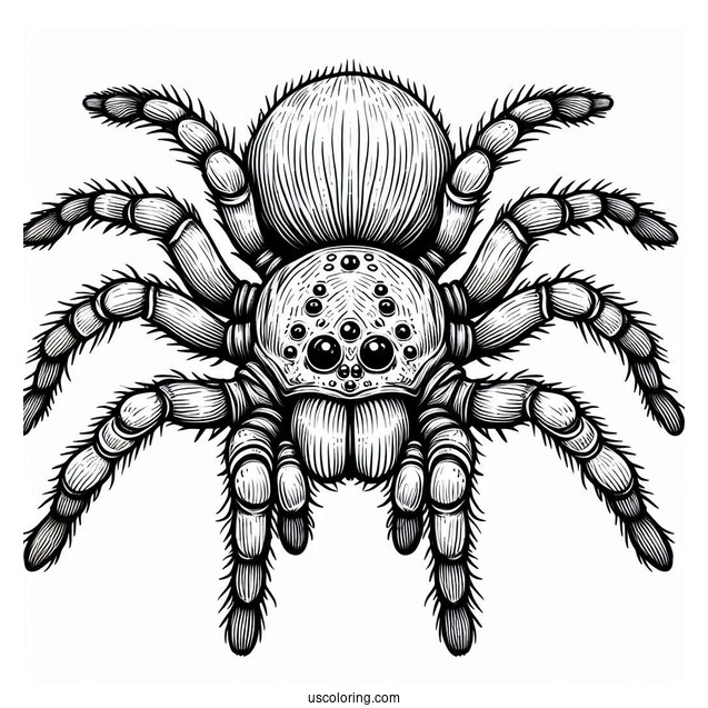 Himalayan Spider Coloring Sheet For Kids