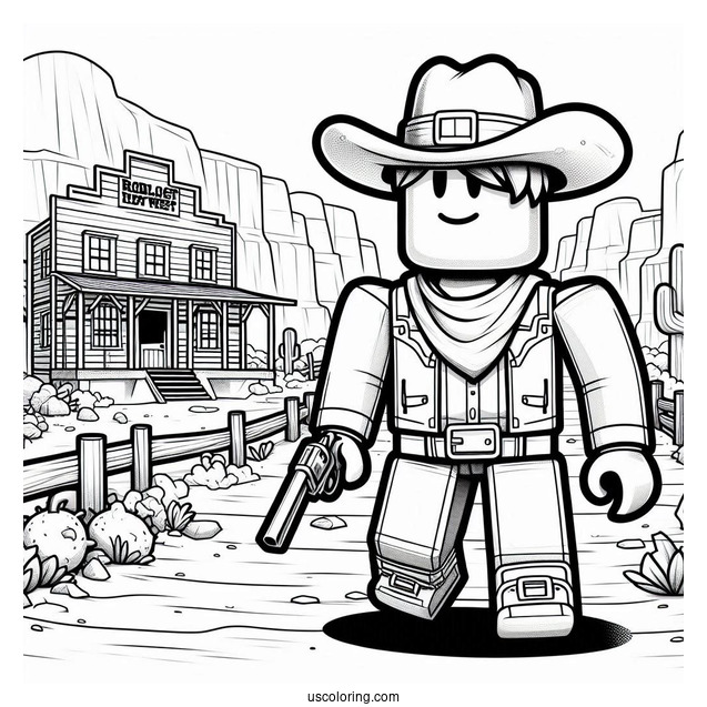 Roblox Wild West Experience Coloring Page