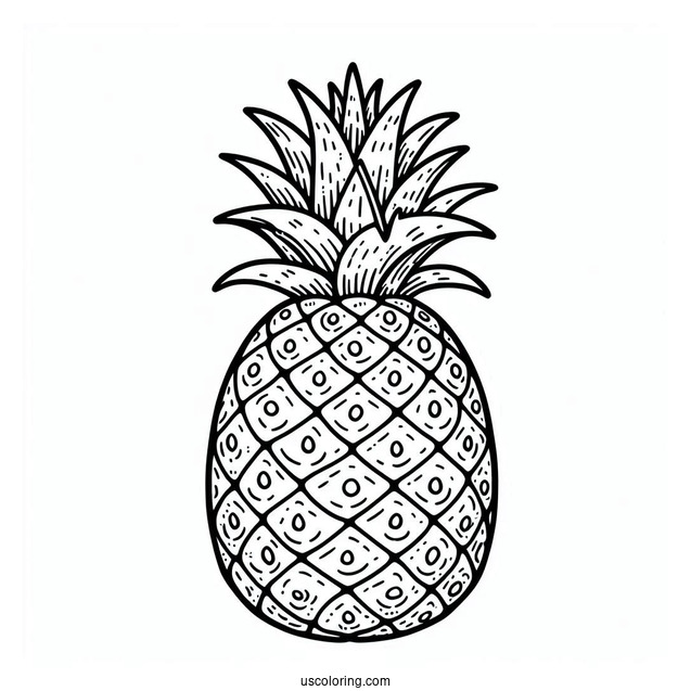 Sponge Bob Squarepants Pineapple Coloring Page For Kids