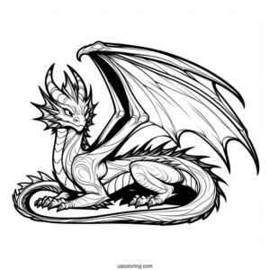 Coloring Sheet Of Night Fury Dragon