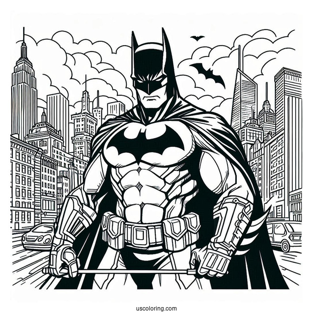 Dark Knight Batman Standing In Gotham