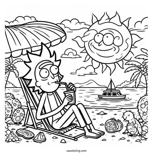 Summer From Rick And Morty Coloring Page