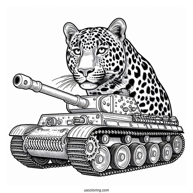 Detailed Coloring Page Of Leopard 2A7A1. German Tankpdf