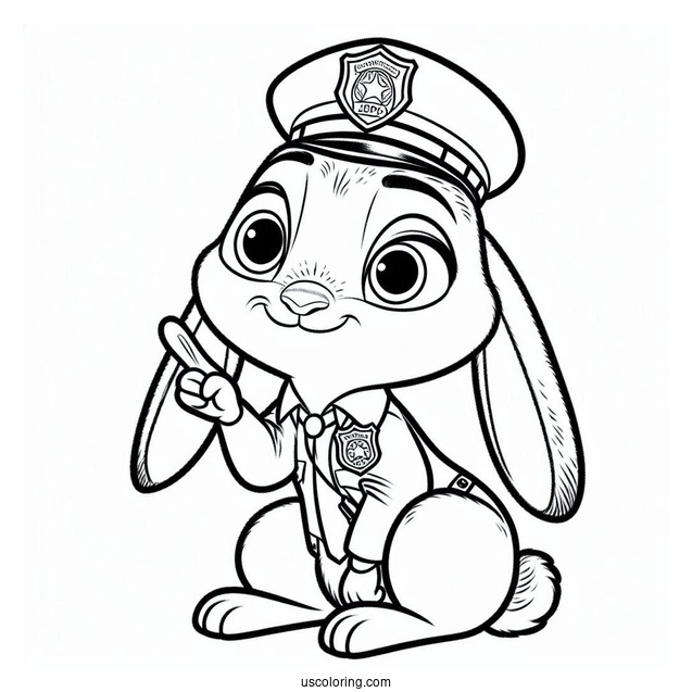 Officer _Judy_ Hopps Coloring Page