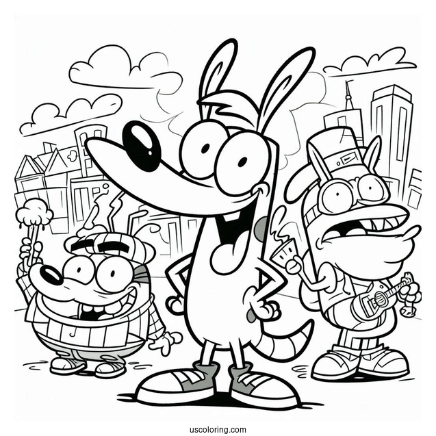 Nickelodeon Coloring Page Of Rocko s Modern Life
