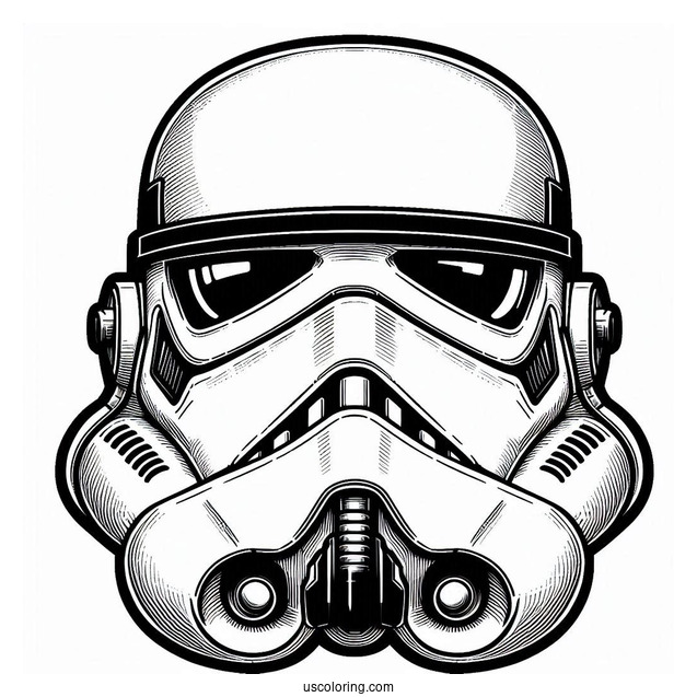 Stormtrooper Coloring Page Of Helmet