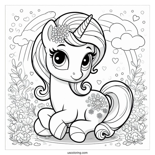 Sofia The First Coloring Page With Skye The Unicorn